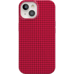 Best Dressed | Pink Houndstooth Case iPhone Case get.casely Classic + MagSafe® iPhone 15