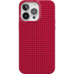 Best Dressed | Pink Houndstooth Case iPhone Case get.casely Classic + MagSafe® iPhone 15 Pro