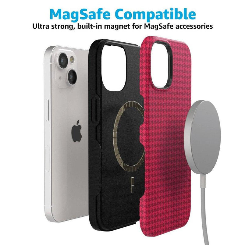 Best Dressed | Pink Houndstooth Case iPhone Case get.casely 