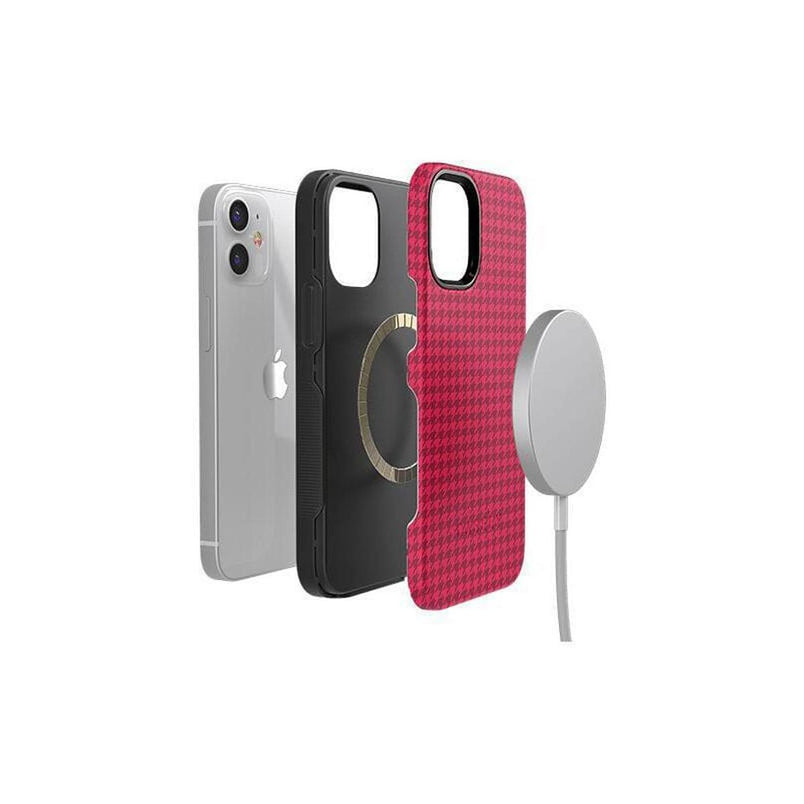 Best Dressed | Pink Houndstooth Case iPhone Case get.casely 
