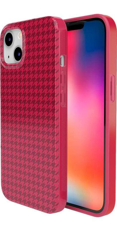 Best Dressed | Pink Houndstooth Case iPhone Case get.casely 