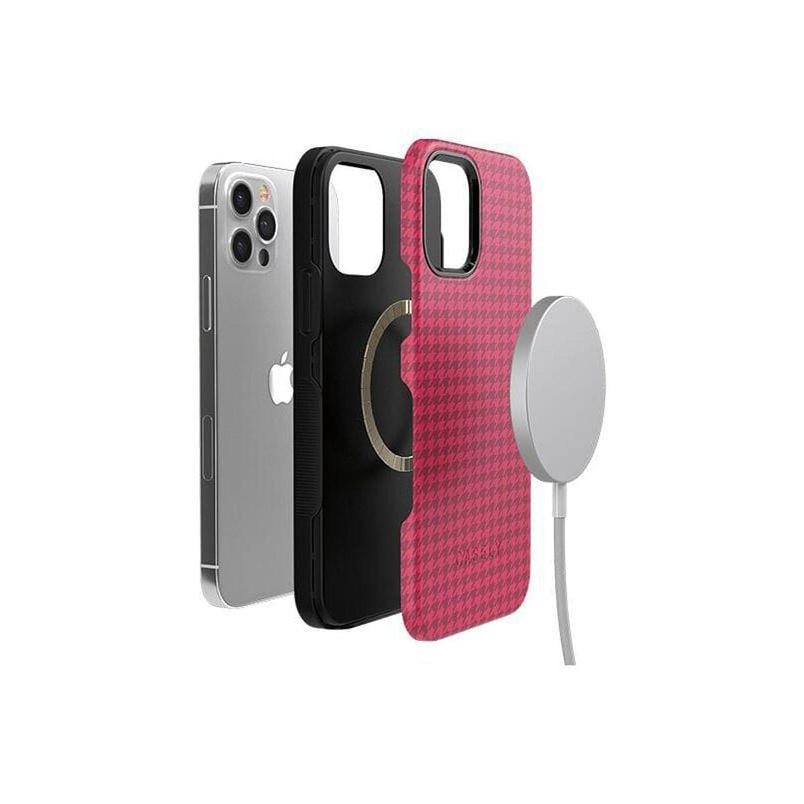 Best Dressed | Pink Houndstooth Case iPhone Case get.casely 