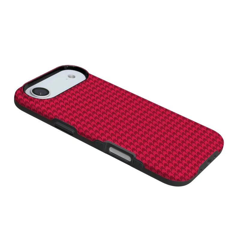 Best Dressed | Red Houndstooth Case iPhone Case get.casely 