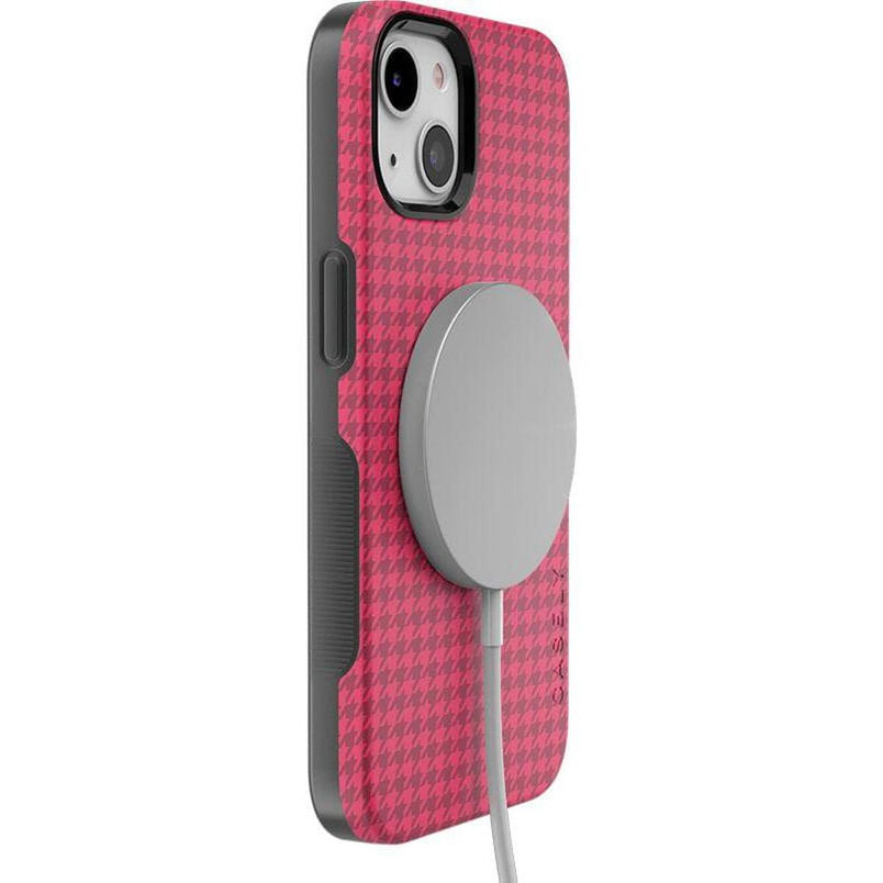 Best Dressed | Pink Houndstooth Case iPhone Case get.casely 
