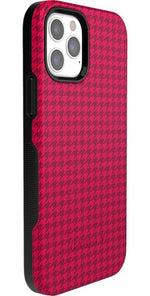 Best Dressed | Pink Houndstooth Case iPhone Case get.casely 