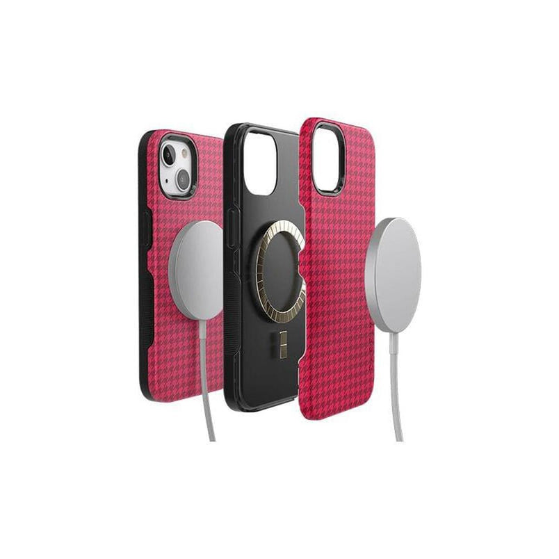 Best Dressed | Pink Houndstooth Case iPhone Case get.casely 