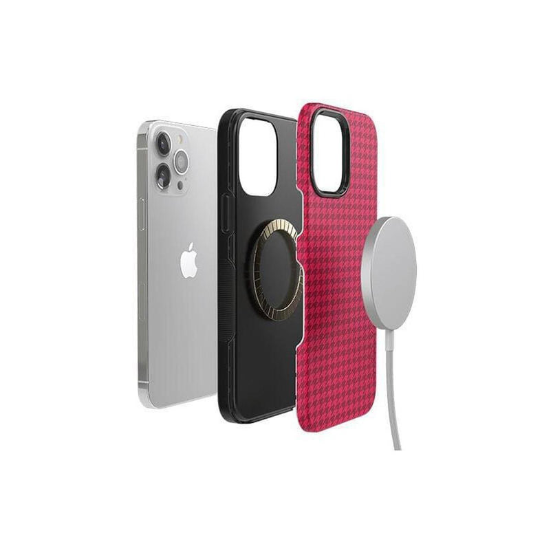 Best Dressed | Pink Houndstooth Case iPhone Case get.casely 
