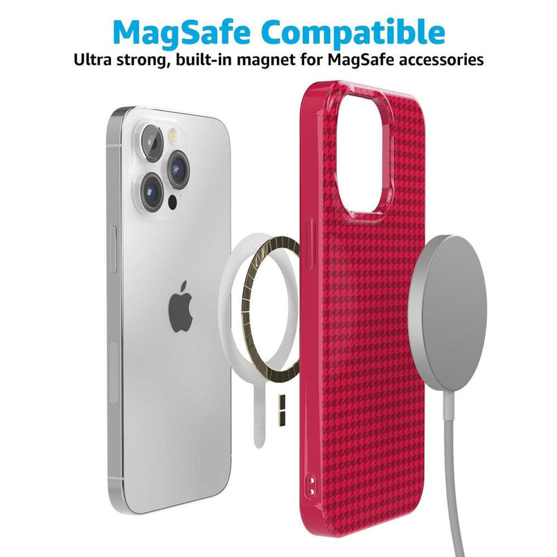 Best Dressed | Pink Houndstooth Case iPhone Case get.casely 