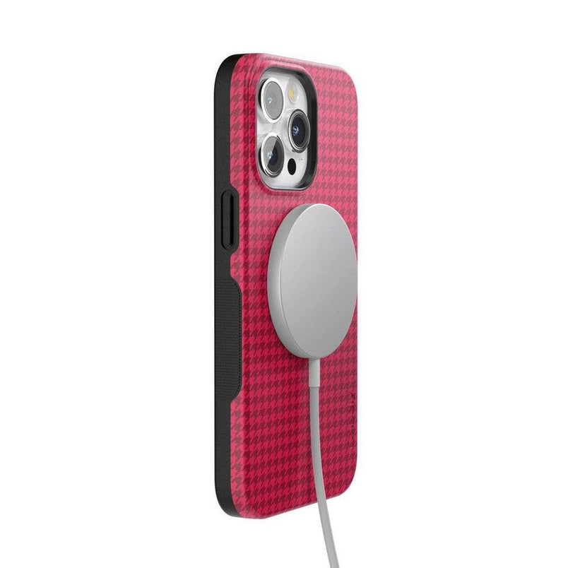 Best Dressed | Pink Houndstooth Case iPhone Case get.casely 