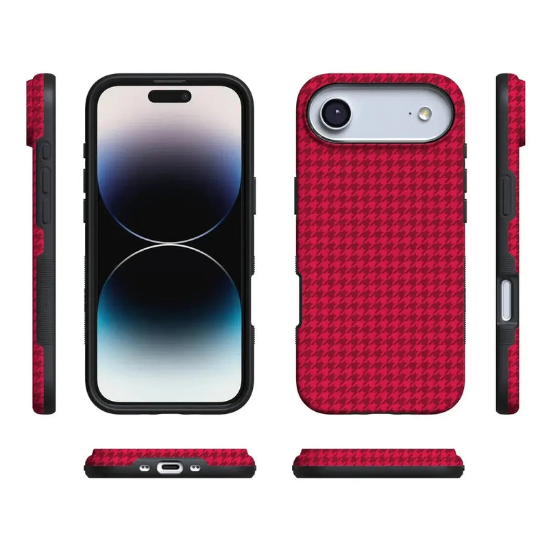Best Dressed | Red Houndstooth Case iPhone Case get.casely 