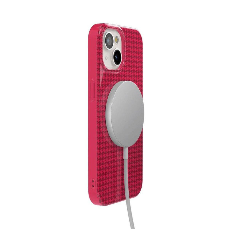 Best Dressed | Pink Houndstooth Case iPhone Case get.casely 