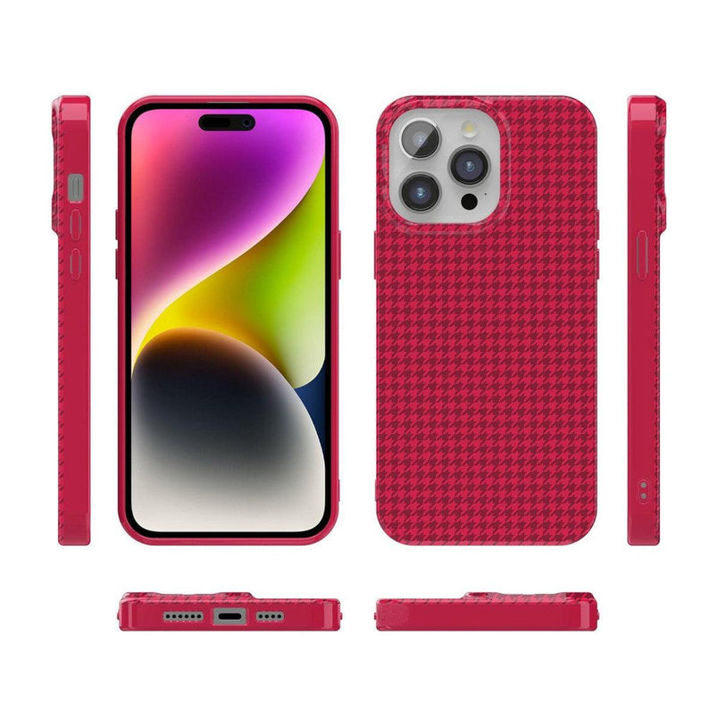 Best Dressed | Pink Houndstooth Case iPhone Case get.casely 