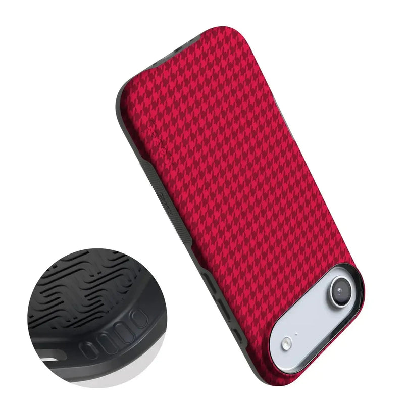 Best Dressed | Red Houndstooth Case iPhone Case get.casely 