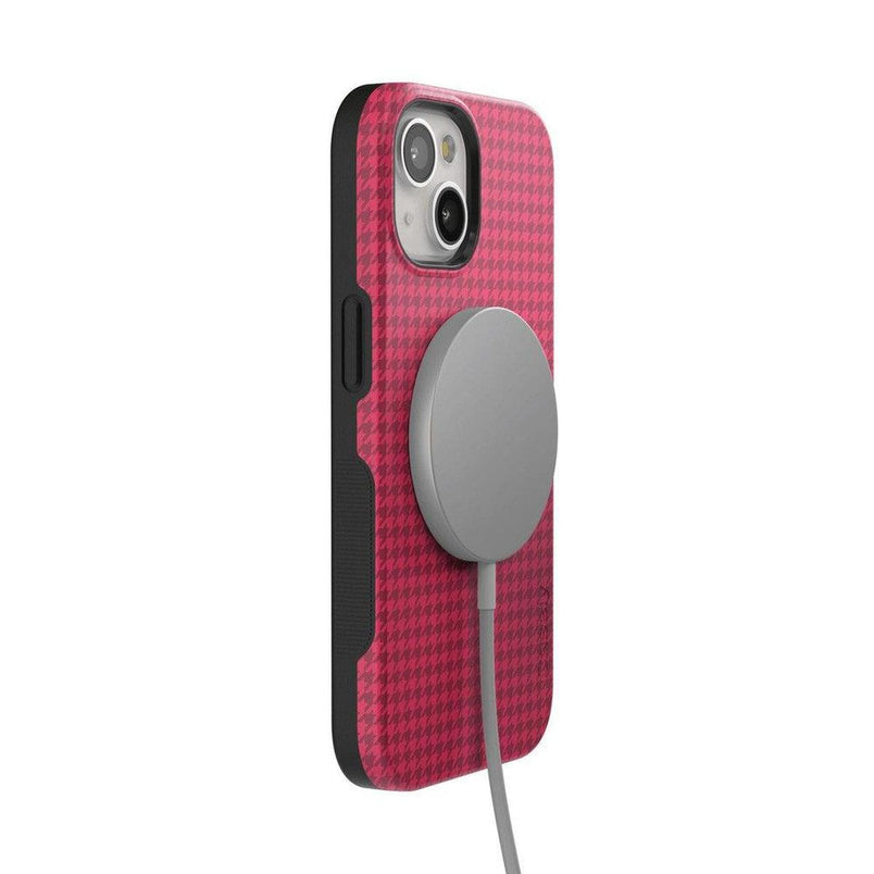 Best Dressed | Pink Houndstooth Case iPhone Case get.casely 
