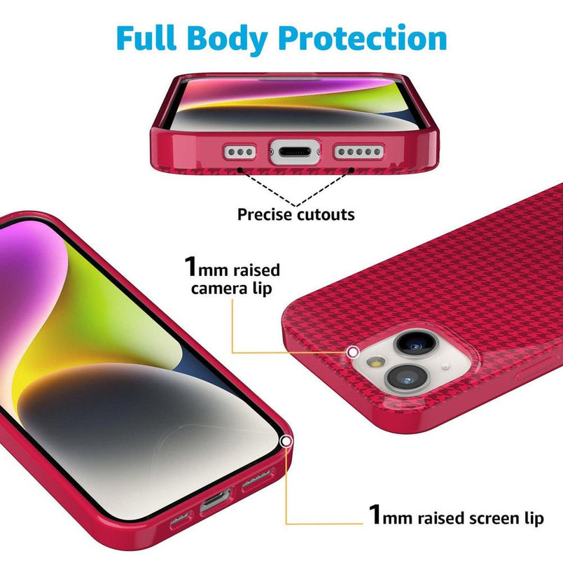 Best Dressed | Pink Houndstooth Case iPhone Case get.casely 