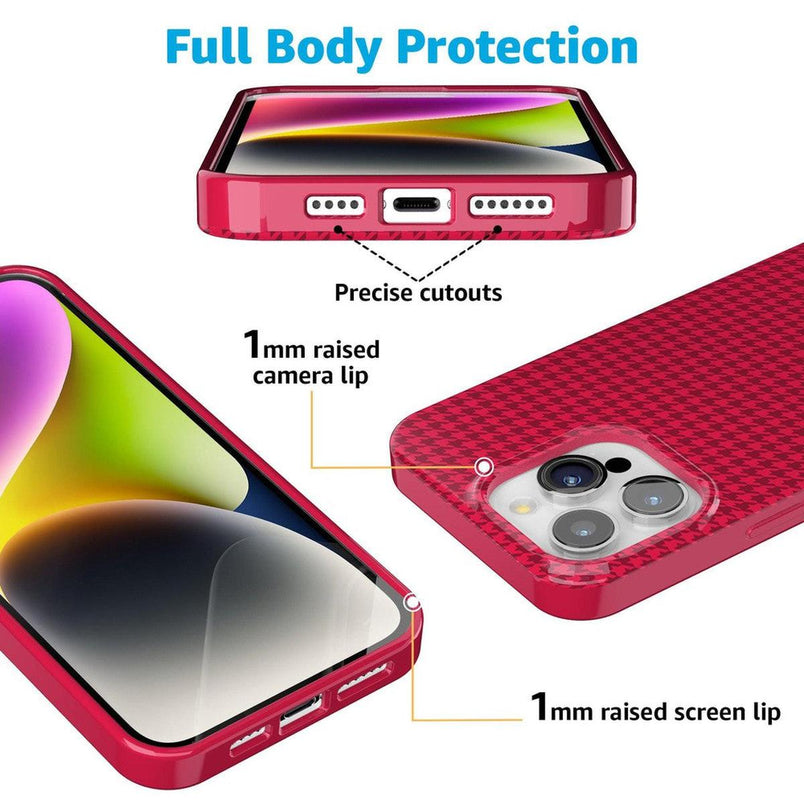 Best Dressed | Pink Houndstooth Case iPhone Case get.casely 