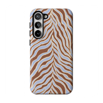 Untamed | Brown & Blue Zebra Case - Galaxy S23 Plus