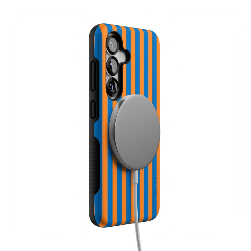 Go New York | Blue & Orange Stripes Case