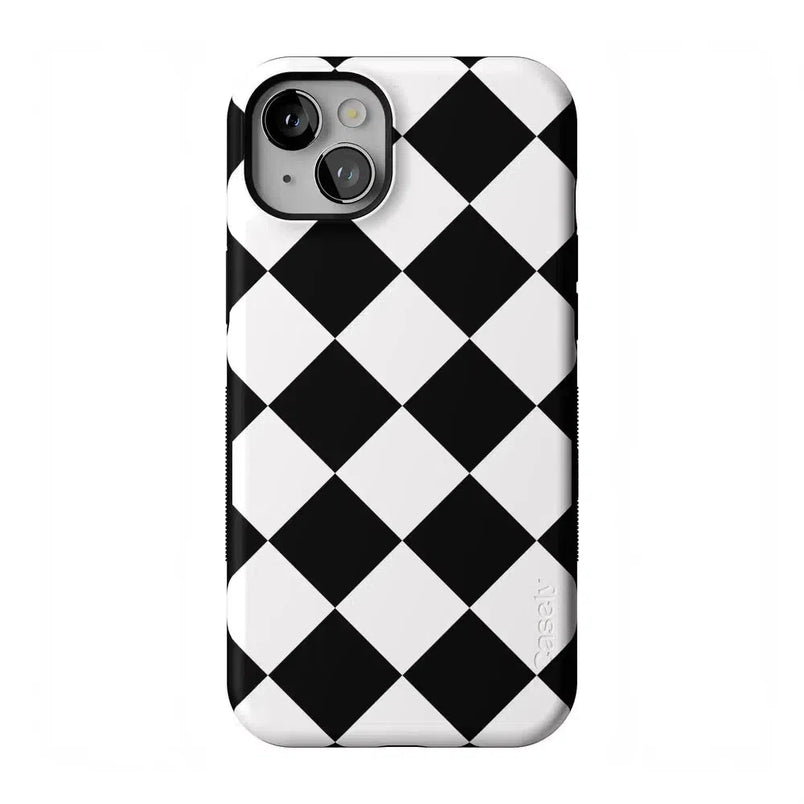 Black Checkerboard | High Contrast Design Case Phone Case Casetry Bold Flex + MagSafe® iPhone 14 Plus