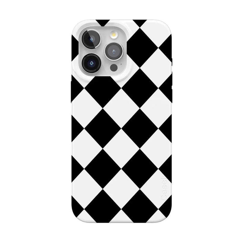 Black Checkerboard | High Contrast Design Case Phone Case Casetry Classic + MagSafe® iPhone 15 Pro Max 