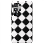 Black Checkerboard | High Contrast Design Case Phone Case Casetry Essential + MagSafe® Galaxy S25 Ultra