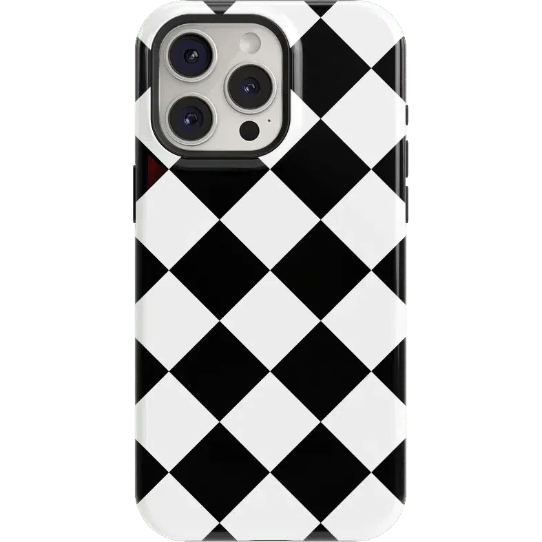 Black Checkerboard | High Contrast Design Case Phone Case Casetry Essential + MagSafe® iPhone 15 Pro