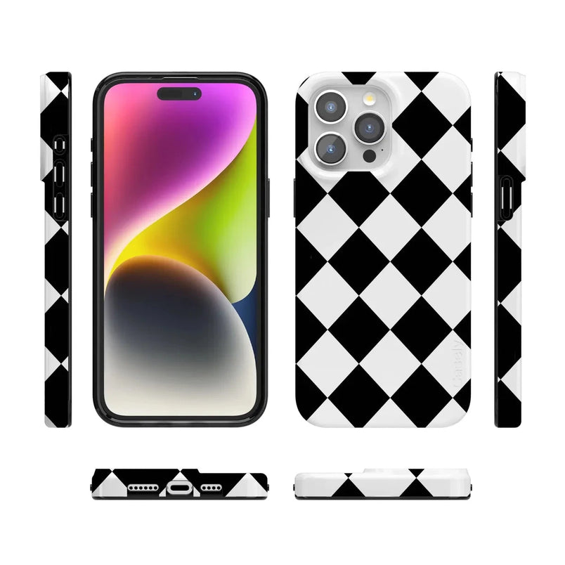 Black Checkerboard | High Contrast Design Case Phone Case Casetry 