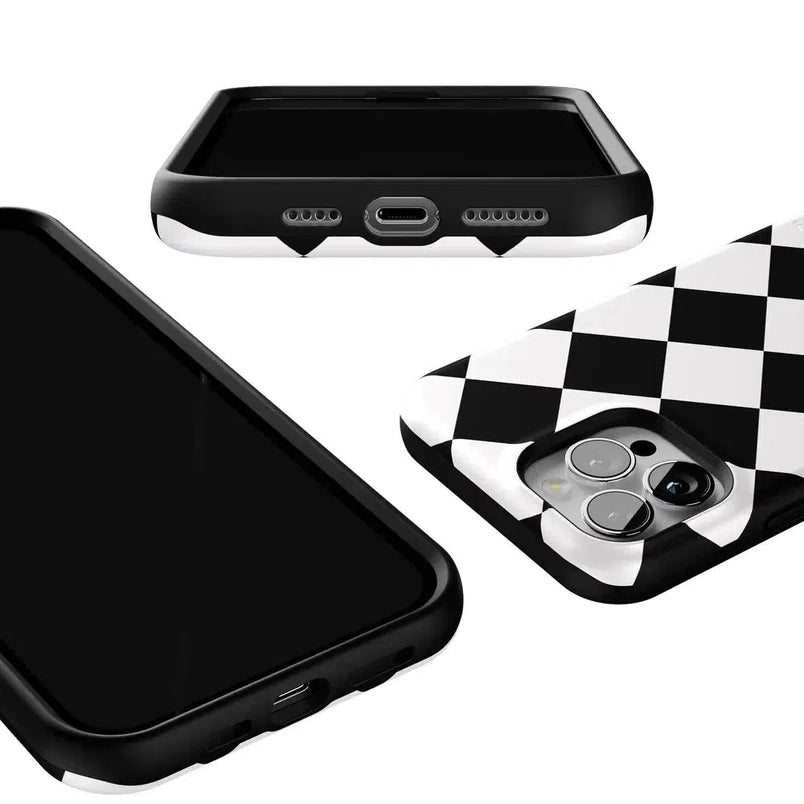 Black Checkerboard | High Contrast Design Case Phone Case Casetry 