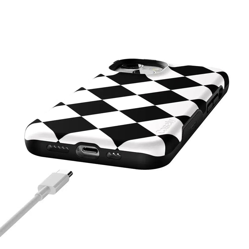 Black Checkerboard | High Contrast Design Case Phone Case Casetry 