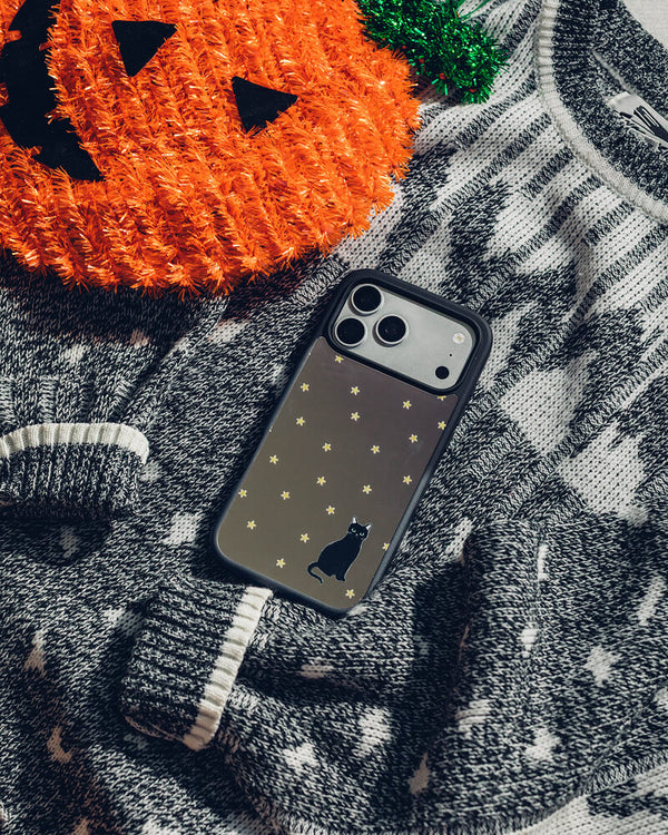 Black Meow-gic | Mirrored Cat Case