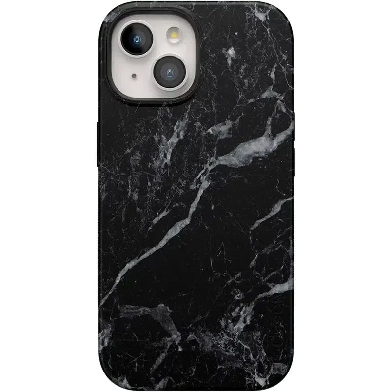 Black Pearl | Classic Black Marble Case iPhone Case get.casely Bold Flex + MagSafe® iPhone 15 Plus