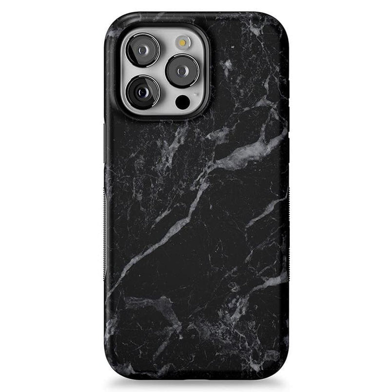 Black Pearl | Classic Black Marble Case iPhone Case get.casely Bold + MagSafe® iPhone 15 Pro Max