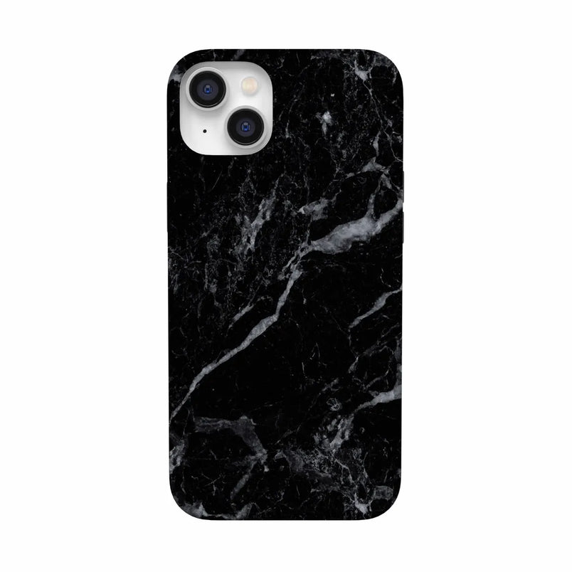 Black Pearl | Classic Black Marble Case iPhone Case get.casely Classic + MagSafe® iPhone 14 Plus 