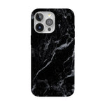 Black Pearl | Classic Black Marble Case iPhone Case get.casely Classic + MagSafe® iPhone 15 Pro Max 