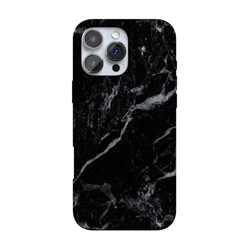 Black Pearl | Classic Black Marble Case iPhone Case get.casely Classic + MagSafe® iPhone 16 Pro Max 
