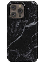 Black Pearl | Classic Black Marble Case iPhone Case get.casely Essential + MagSafe® iPhone 15 Pro