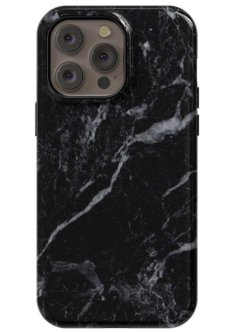 Black Pearl | Classic Black Marble Case iPhone Case get.casely Classic iPhone 12 Pro