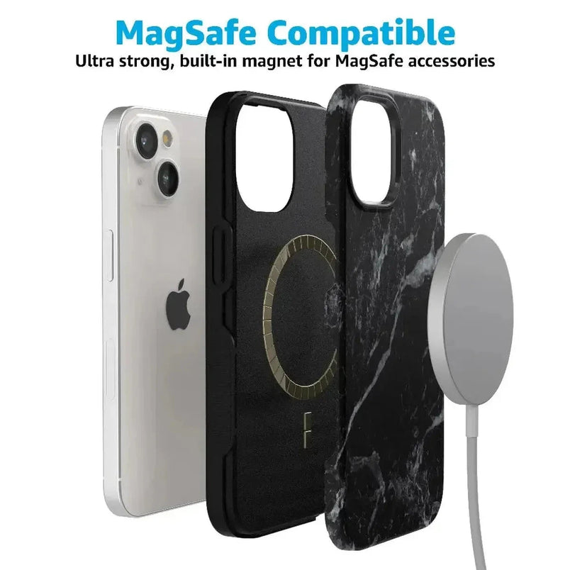 Black Pearl | Classic Black Marble Case iPhone Case get.casely 