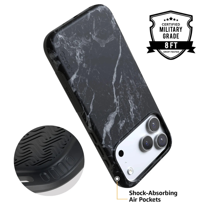 Black Pearl | Classic Black Marble Case iPhone Case get.casely 