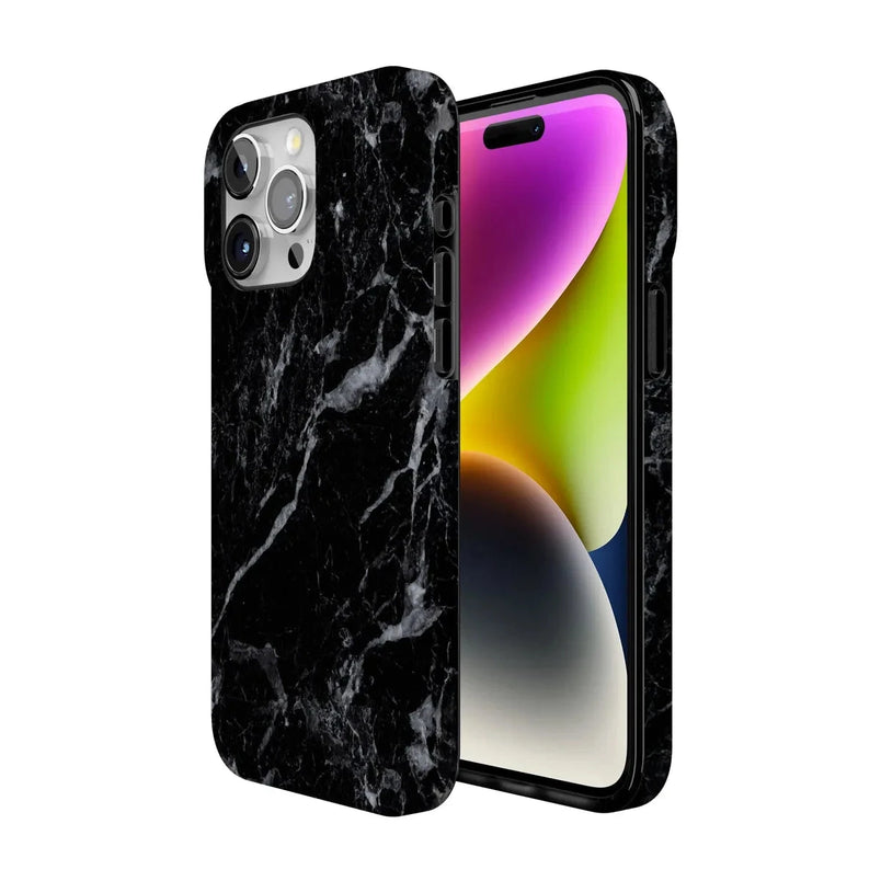 Black Pearl | Classic Black Marble Case iPhone Case get.casely 