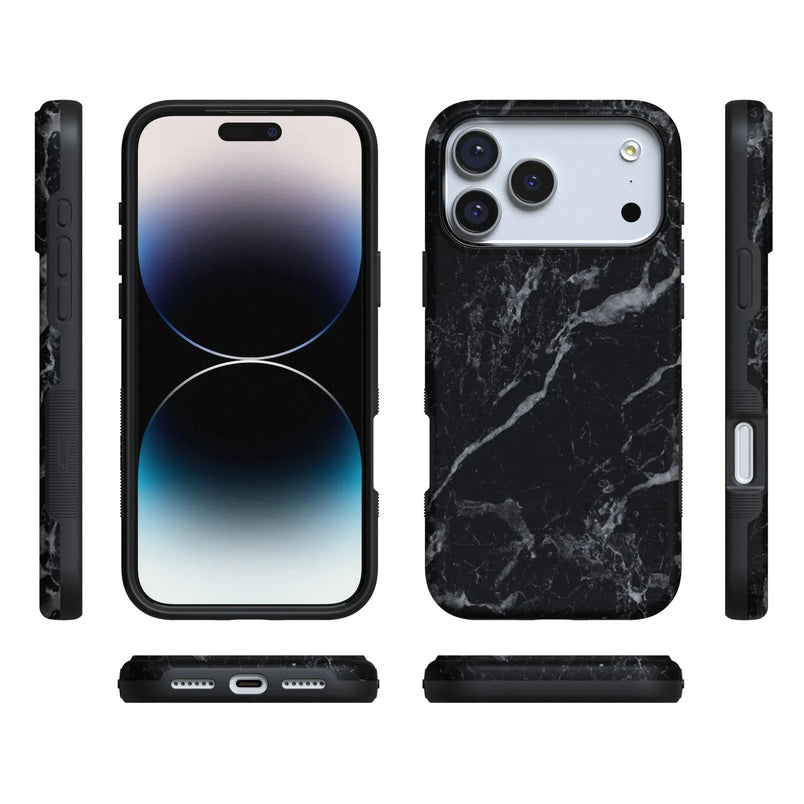 Black Pearl | Classic Black Marble Case iPhone Case get.casely 