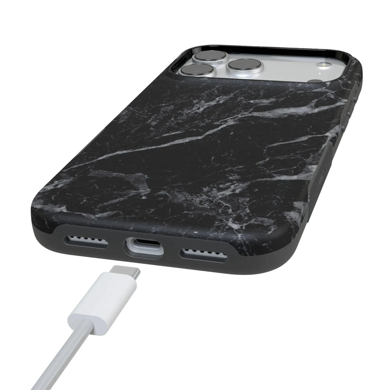 Black Pearl | Classic Black Marble Case iPhone Case get.casely 