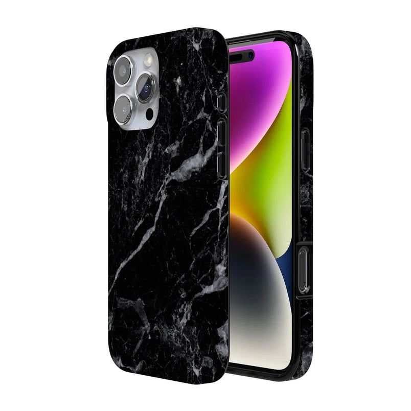 Black Pearl | Classic Black Marble Case iPhone Case get.casely 