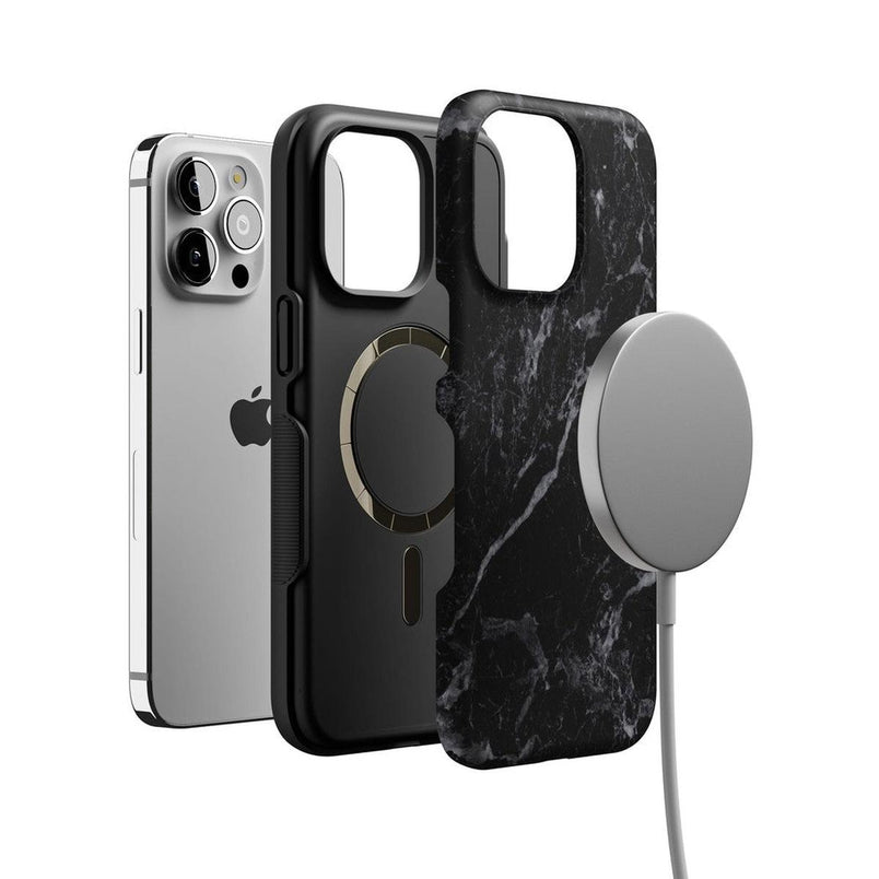Black Pearl | Classic Black Marble Case iPhone Case get.casely 