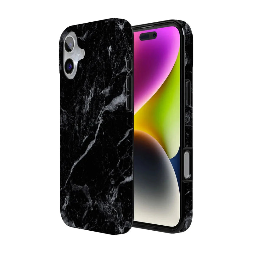 Black Pearl | Classic Black Marble Case iPhone Case get.casely 
