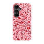 Blush Garden | Floral Doodle Case Phone Case Casetry Bold Flex + MagSafe® Galaxy S25 
