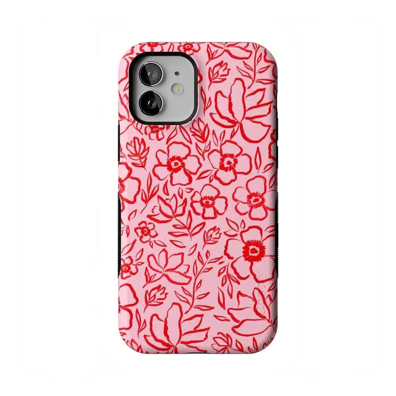 Blush Garden | Floral Doodle Case Phone Case Casetry Bold Flex + MagSafe® iPhone 12