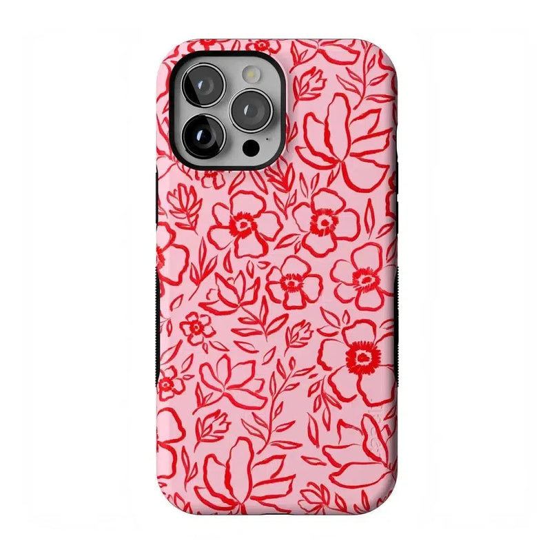 Blush Garden | Floral Doodle Case Phone Case Casetry Bold Flex + MagSafe® iPhone 13 Pro Max
