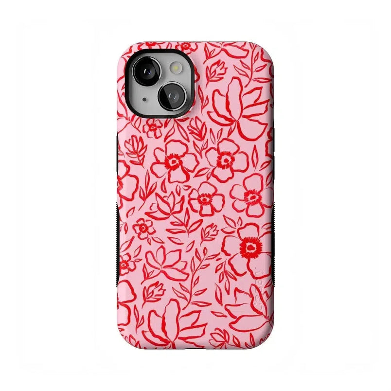 Blush Garden | Floral Doodle Case Phone Case Casetry Bold Flex + MagSafe® iPhone 13