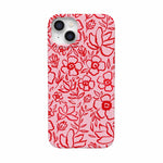 Blush Garden | Floral Doodle Case Phone Case Casetry Classic + MagSafe® iPhone 14 Plus 